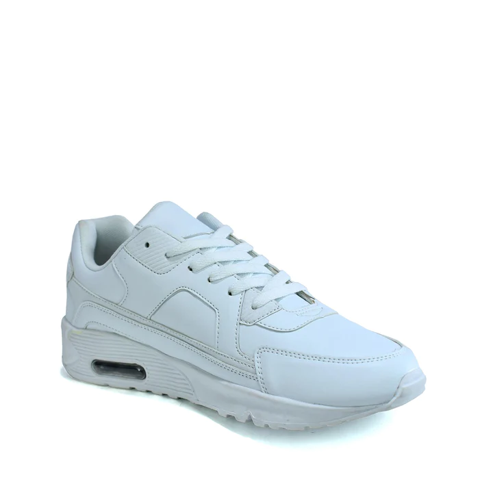 Mens Lace Up Trainers Gym Sneaker White