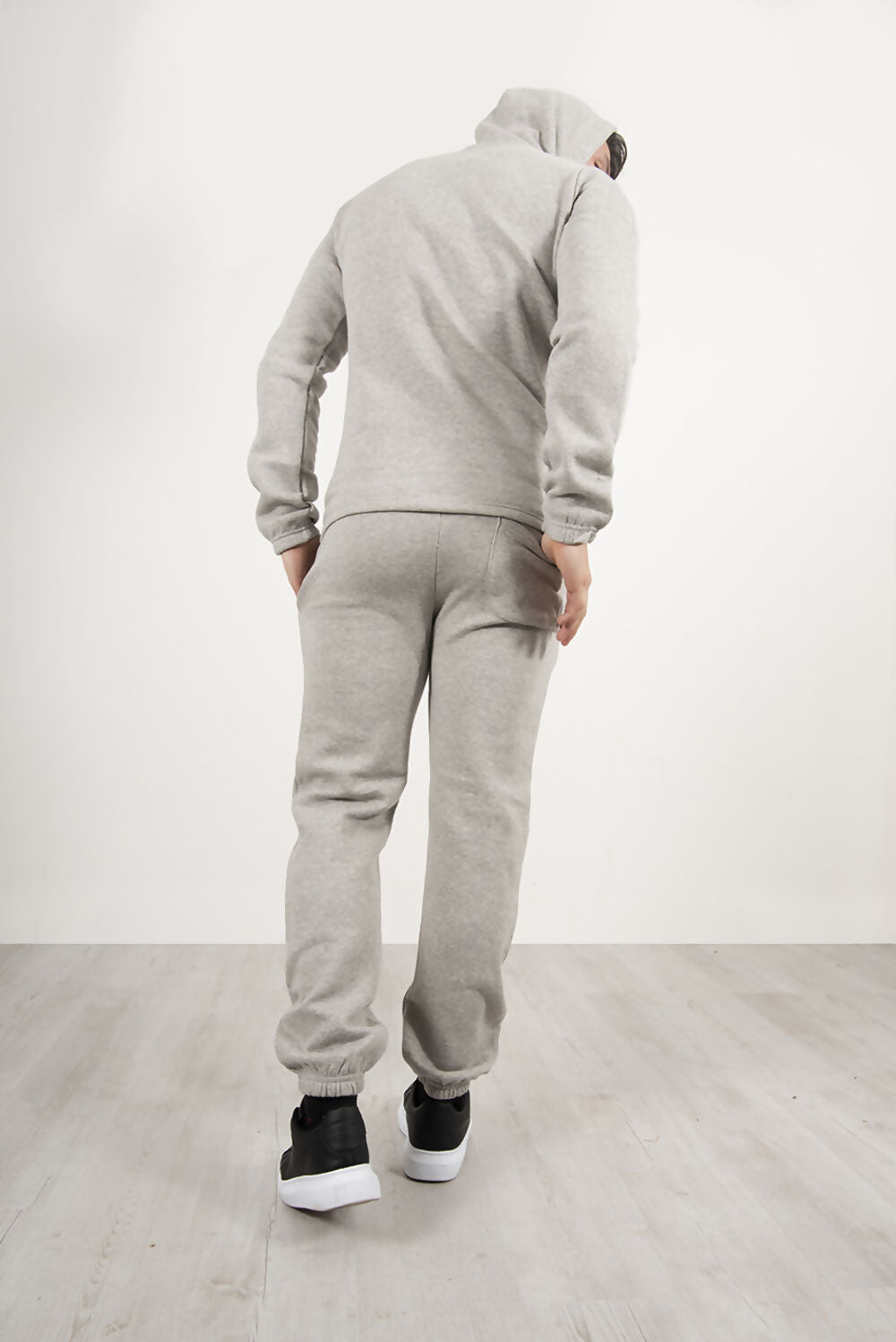 MENS PULLOVER HOODED TRACKSUIT GREY