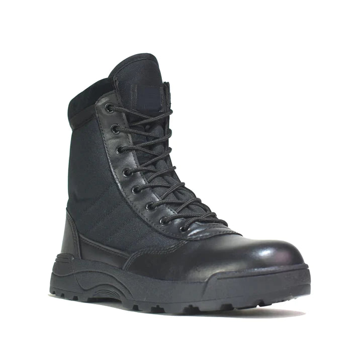 Mens Military Lace Up Boots  Black